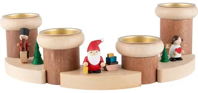 Produktbild von Teelichthalter "Weihnachtsmann, Engel, Reiterlein" (8cm) von Ullrich Kunsthandwerk
