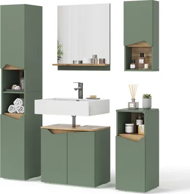 Immagine prodotto di Set di mobili da bagno Vicco Marelle Verde/Artigianale 5 Teile, Model 54705