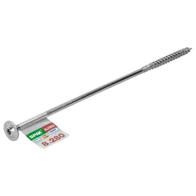 Produktbild von SPAX HI.FORCE, 8 x 280 mm, 1 Stück, Teilgewinde, Tellerkopf, T-STAR plus T40, 4CUT, WIROX - 4251010802800