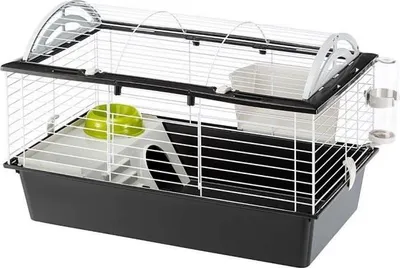 Produktbild von Kaninchenkäfig, Meerschweinchenkäfig Ferplast Casita 80, 78 x 48 x 50 cm, Schwarz