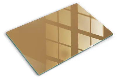 Produktbild von Glasschneideplatte - Herdabdeckplatte - 80x52 cm -Schneidebrett - Spritzschutz -Beige Farbe