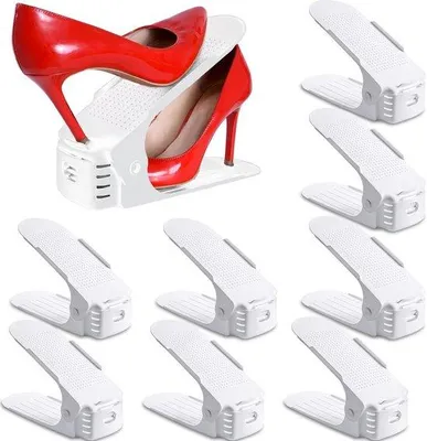 Produktbild von Famanu Schuhregal 10 Stück - Verstellbar, Antirutsch, Platzsparend
