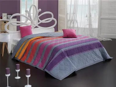 Obrázok produktu pre Elle Purple Prehoz na posteľ - 220x240 + 2x 40x40 cm