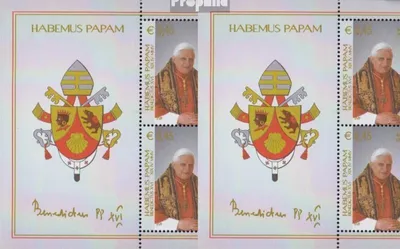 Produktbild von Briefmarken Vatikanstadt 2005 Mi 1517Klb-1519Klb Kleinbogen (kompl.Ausg.) postfrisch Papst Benedikt XVI.