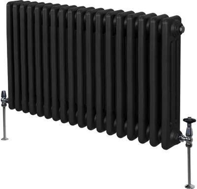 Zdjęcie produktu dla Tradycyjny grzejnik 3-kolumnowy - 600 x 832 mm - Czarny