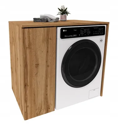 Immagine prodotto di Armadio da bagno Armadio per lavatrice Bagno Mobili da bagno Armadio da bagno Rovere Nuovo