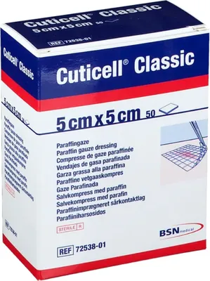 Produktbild von Cuticell Classic Wundgaze 5x5 cm 50 sv