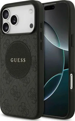 Zdjęcie produktu dla Etui Guess 4G Circle Logo MagSafe do iPhone 17 Pro Max czarny