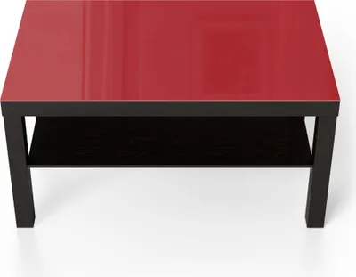 Produktbild von DEQORI Couchtisch 90x55 cm Schwarz 'Rot' Glas Beistelltisch Glastisch modern