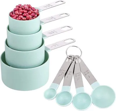 Produktbild von Famanu Messlöffel- und Messbecher-Set 8-teilig - Edelstahl, spülmaschinenfest