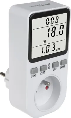 Productafbeelding van GreenBlue GB364 E energie meter, watmeter, type E, 220-240V AC, 50Hz, maximaal vermogen 16A, IP20, ingebouwde batterij