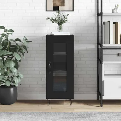 Produktbild von vidaXL Sideboard Schwarz 34,5x34x90 cm Holzwerkstoff