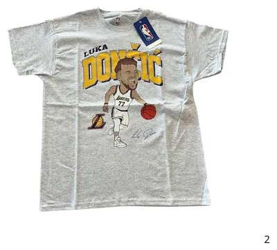 Produktbild von OUTERSTUFF Courtside NBA Junior T-Shirt, Heather Grau, Los Angeles Lakers, DONCIC LUKA, Jugend, Größe: S (8)