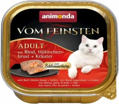 Zdjęcie produktu dla animonda Vom Feinsten 83264, Dorosły, Wołowina, Kurczak, 100 g