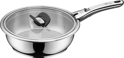 Produktbild von WMF Click&Serve Sauteuse Induktion 24 cm, ohne Edelstahlgriff, Cromargan Edelstahl, backofenfest