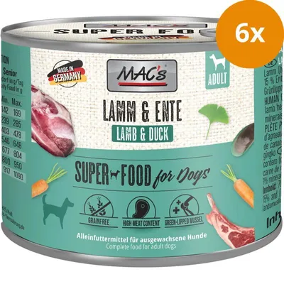 Immagine prodotto di MAC's Dog Lamm & Ente 200gx6