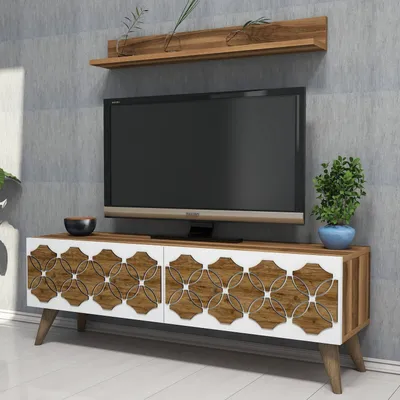 Immagine prodotto di Skye Decor, Nisan - Walnut, mobile TV, noce, 100% pannelli truciolari rivestiti in melamina, 120 x 31,8 x 40 cm