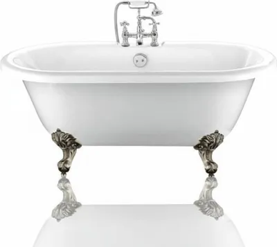 Produktbild von Freistehende Badewanne mit Füßen CHELSEA Adlerfüße ALTBRONZE 154 cm