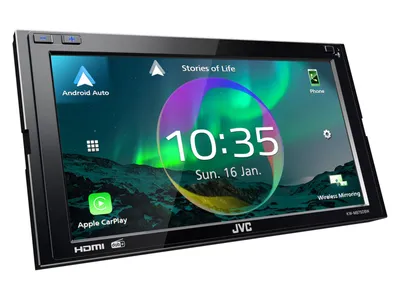 Produktbild von JVC KW-M875DBW, Schwarz, 2 DIN, 180 W, 3.0 Kanäle, 64 W, 20 - 20000 Hz