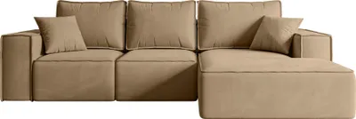 Produktbild von ALTDECOR Ecksofa mit Schlaffunktion und Bettkasten SERRA-L-S - 266x161x87 cm Beige - Corner Sofa Bett Eckcouch Couch L-Form Schlafcouch Ausziehbar Wohnlandschaft Schlafsofa Cauchsofa
