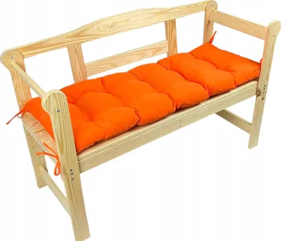 Produktbild von Gartenbankkissen, orange, 150x40x8, Gartenkissen, Gartensitzkissen, Outdoorkissen, Gartenkissen