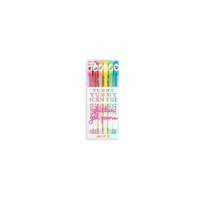 Produktbild von OOLY Yummy Yummy, Verschlossener Gelschreiber, Blau, Braun, Grün, Grau, Hellblau, Hellgrau, Limette, Magenta, Orange, Violett, Rot, Gelb, Mehrfarbig, Transparent, Rund, 12 Stück(e)
