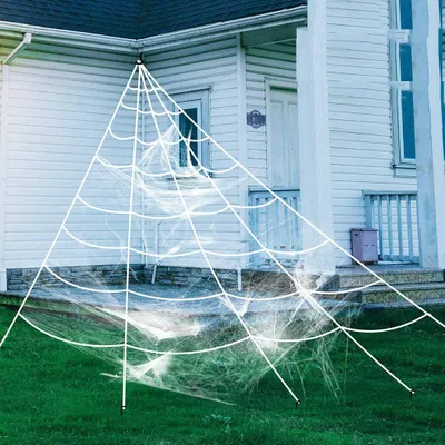 Obrázek produktu pro Dekorační sada pavučin na Halloween, pro párty, zahradu (7 x 5,5 m)