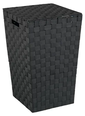 Immagine prodotto di WENKO cassettiera per biancheria ADRIA cesto raccoglitore bidone 48L coperchio nero selezionatore bagno