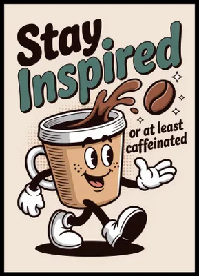 Produktbild von Poster 50x70cm Motivationsaffirmation Retro Vintage Für das Wohnzimmer Stay Inspired