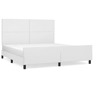 Obrázek produktu pro vidaXL Postel s čelem bílá 180x200 cm Imitace kůže