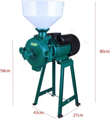 Image de Moulin à céréales 2200 W 220 V, électrique pour céréales sèches/riz/maïs, avec entonnoir, prise EU, or