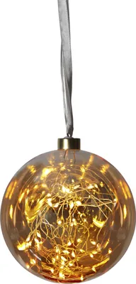 Image de Best Season 'Glow' Boule en verre 40 LED, diamètre 15 cm, blanc chaud