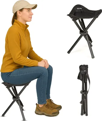 Produktbild von Outtec® Angelhocker - bis 90 kg - Campingstuhl, Klappstuhl, Faltbar Stuhl, Hocker, Klapphocker, Leicht Camping Stuhl, Faltbarer Outdoor Hocker