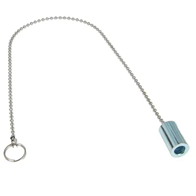 Produktbild von tecuro Ventilstopfen Kugelkette 40 cm x Ø 3,6 mm, verchromt - mit Gegengewicht für Einlochbatterien