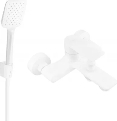 Produktbild von Mexen Royo R62 Wannenbatterie mit Brausegarnitur, Weiß - 7223R62-20