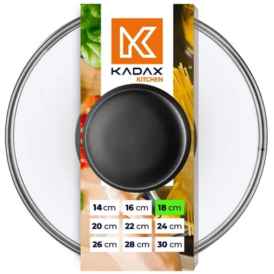 Zdjęcie produktu dla KADAX Pokrywa Pokrywka Żaroodporna Szkło Na Garnek 18cm