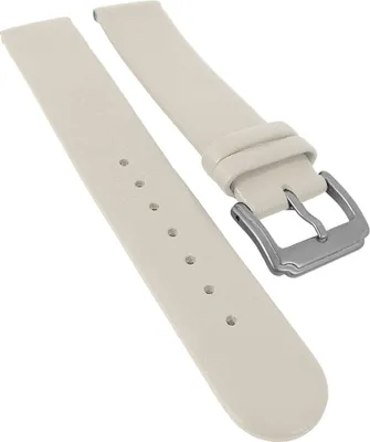 Produktbild von Style Uhrenarmband Leder | samtweiches Kalbsleder ohne Naht creme , Stegbreite:14mm