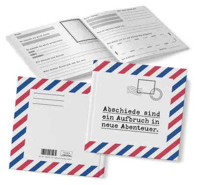 Produktbild von Logbuch-Verlag Abschiedsgeschenk für Kollegen & Freunde Abschiedsbuch zum Ausfüllen Geschenk zu Jobwechsel Reise Ruhestand 21 x 21 cm