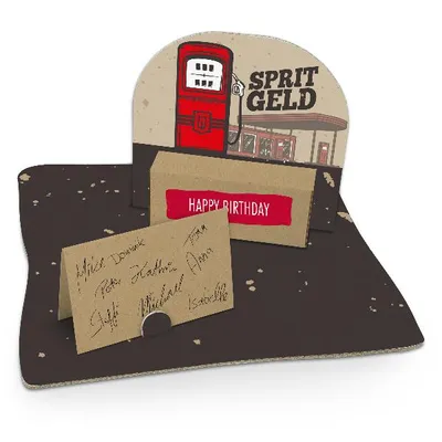 Produktbild von itenga Geldgeschenkverpackung Zapfsäule Tankstelle (Motiv 119) Bodenplatte Karte