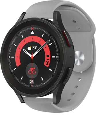 Produktbild von Strap-it Samsung Galaxy Watch 5 Pro Sportarmband (Grau)