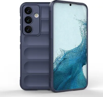 Produktbild von Mobigear Bumpy  Samsung Galaxy S24 Hülle Flexibles TPU Backcover - Dunkelblau
