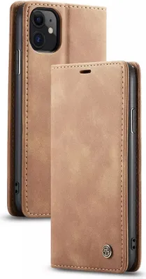 Produktbild von Hülle für Apple iPhone 13 - Ledertasche Schutzhülle Lederhülle Handyhülle Case - Braun