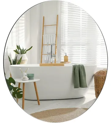 Immagine prodotto di Specchio da parete rotondo, 60x60 cm, senza cornice, antisfondamento, vetro da 3 mm