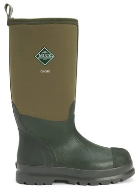 Productafbeelding van Muck Boots Chore Classic Hi, gestreept, model Wellington, kleur: mosgroen