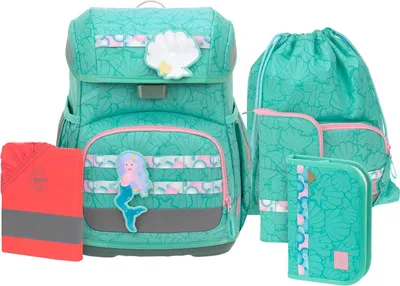 Produktbild von Lässig Schulranzen-Set Light, Unique Seashell turqouise