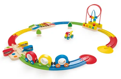 Produktbild von Hape Visuelles und akustisches Eisenbahn-Set E3815