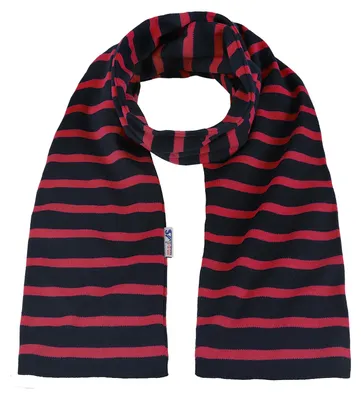 Produktbild von modAS Uni Bretonischer Schal mit Streifen und uni verschieden Farben - Herrenschal Damenschal Kinderschal 13x120 cm in Blau-Rot