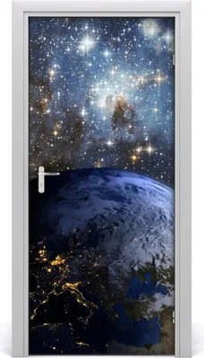 Produktbild von Tulup Türaufkleber 95x205 cm Dekorative Aufkleber Selbstklebend Wasserdichte Tapete Abnehmbar Schlafzimmer Wohnzimmer Wohnkultur - Klebstoff Planeten Erde