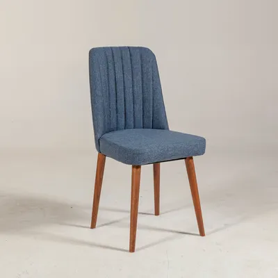 Produktbild von Skye Decor, Vina 1048 - Dark Blue, Walnut, Esszimmerstühle, Nussbaum, 47 x 89 x 46 cm
