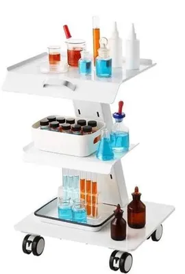Obrázok produktu pre Laboratorný vozík – kovový transportér – K-ST753 – 220 libier – Mobilný vozík – pre laboratórium a kliniku